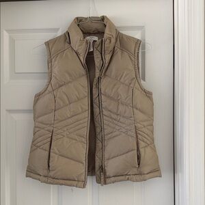Ann Taylor Loft Women's Tan Quilted Vest